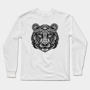 Tiger Mandala Zentangle Long Sleeve T-Shirt